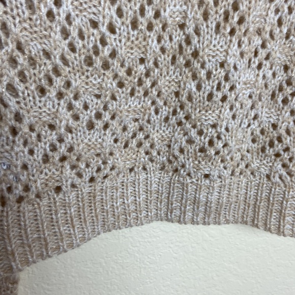 a.n.a. Large lace like Gold & Light Brown Sweater - Picture 6 of 8
